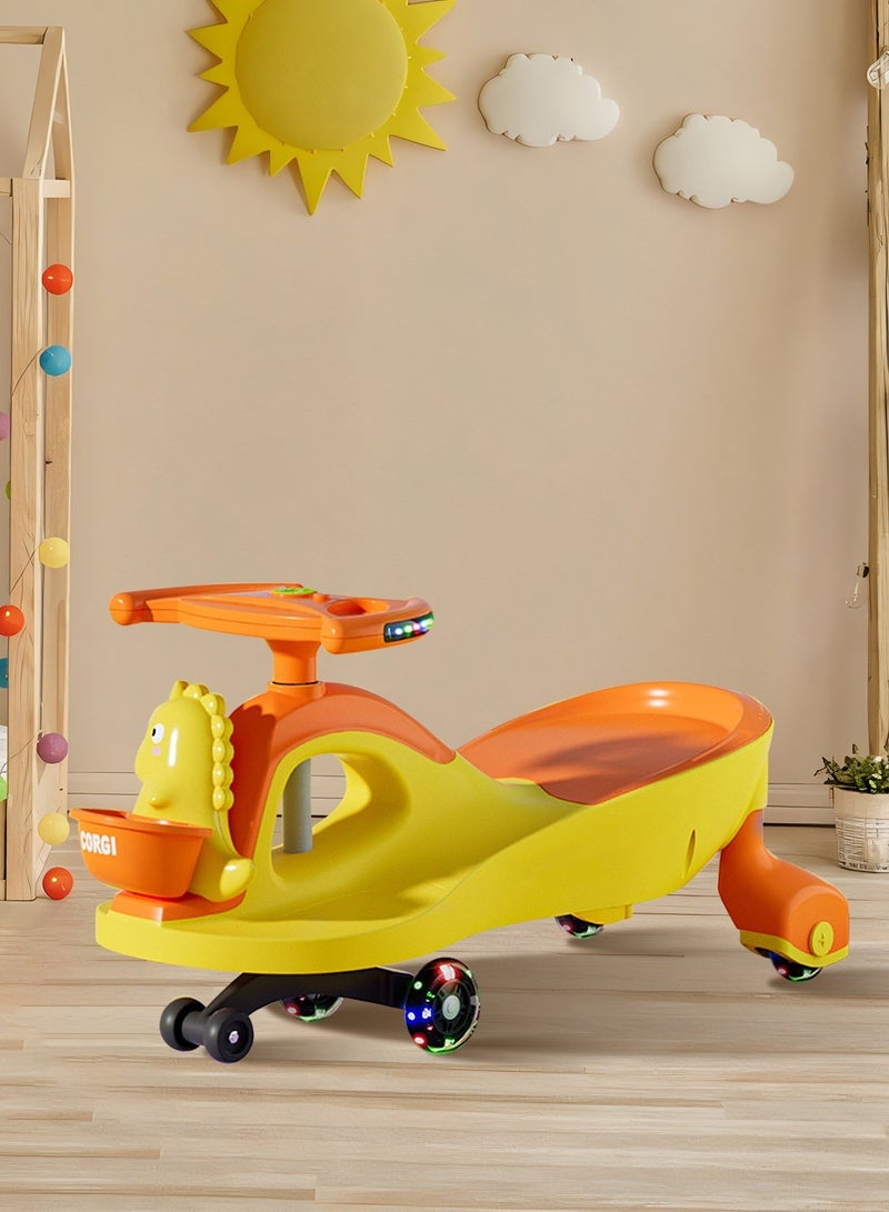 YES!TWOGO سيارة دفع للأطفال، سيارة توازن خفيفة الوزن للتأرجح في الهواء الطلق والداخل، مع عجلات صامتة وسلة تخزين، للأطفال من 1-6 سنوات - Image 5