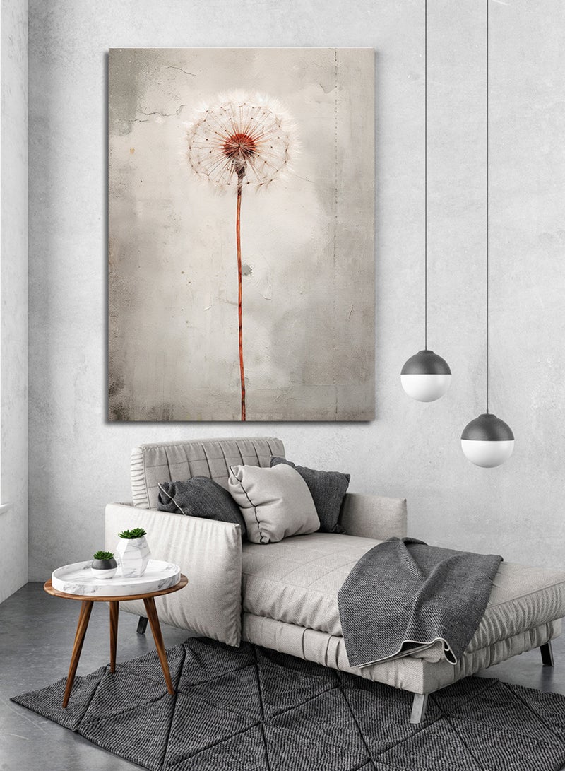 LOWHA Canvas Wall Art Stretched Over Wooden Frame with Dandelion  Painting - Image 1