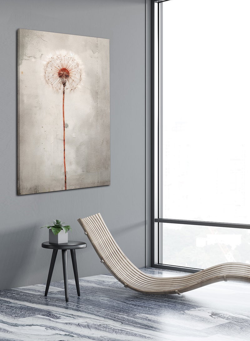 LOWHA Canvas Wall Art Stretched Over Wooden Frame with Dandelion  Painting - Image 2