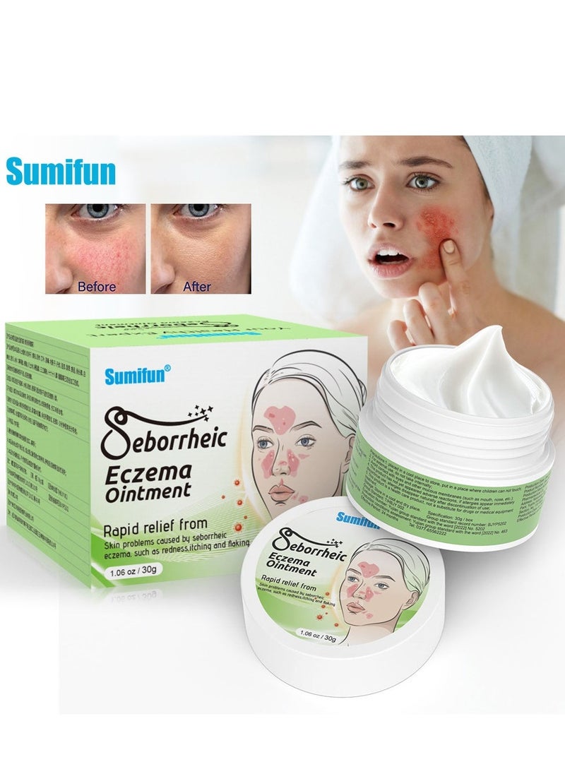 Sumifun Seborrheic Eczema Ointment Rapid Relief From Skin Problems Caused By Seborrheic Eczema, Such As Redness,Itching And Faking 30g - Image 1