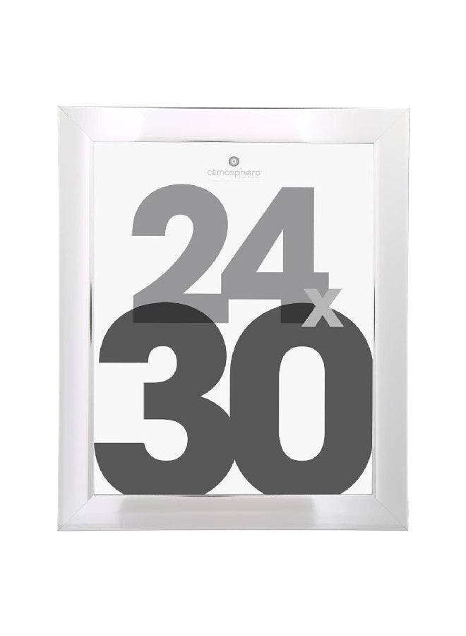 اتموسفيرا إطار صور مستطيل معلق بسهولة بتصميم أنيق، باللون الفضي، بأبعاد 24 × 30 سم 121384D - Image 1