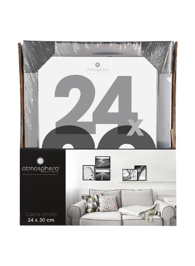 اتموسفيرا إطار صور مستطيل معلق بسهولة بتصميم أنيق، باللون الفضي، بأبعاد 24 × 30 سم 121384D - Image 3