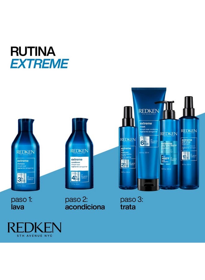 Redken Extreme Anti-Snap Anti-Breakage Leave-In Treatment | for Distressed Hair | Fortifies & Helps Reduce Breakage | Infused with Proteins | 8.5 Fl. Oz. - Image 4