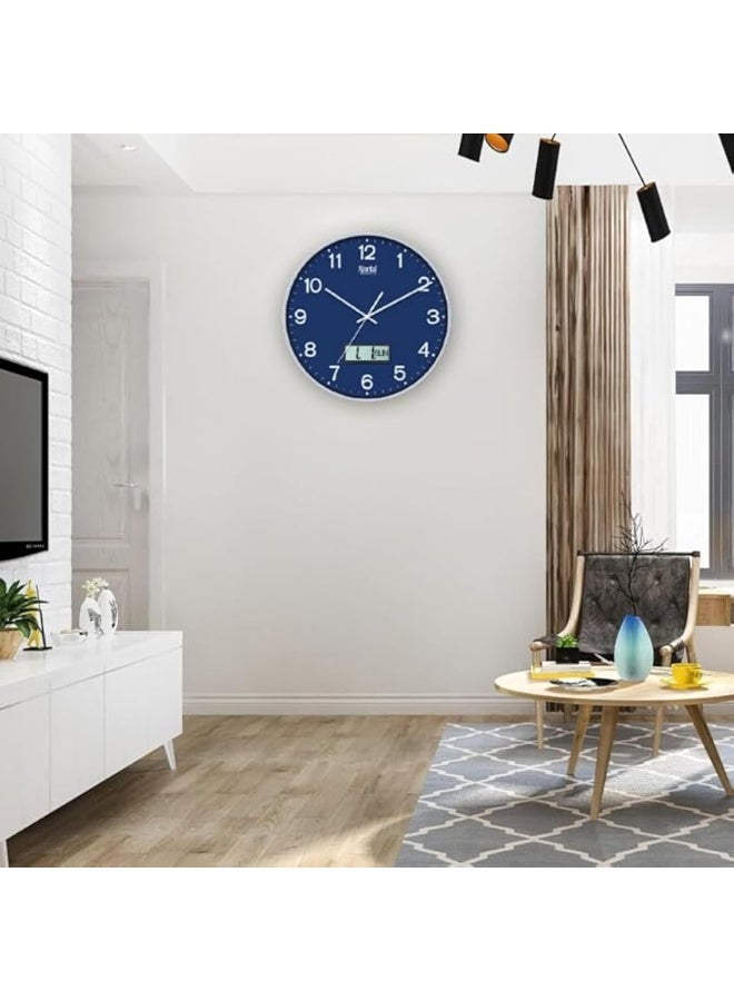 Ajanta Home Décor Wall Clock 9167 – Blue | Silent Sweep Quartz Movement | Stylish Designer Frame | 1‑Year Warranty - Image 2