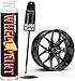 Smaphy Gloss Black Rim Touch Up Paint Rim Paint for Curb Rash Scratch Car Wheel Scratch Repair Kit for Alloy Enamel Metal Universal Black Automotive Touch Up Paint Pen 1 fl oz - Image 2