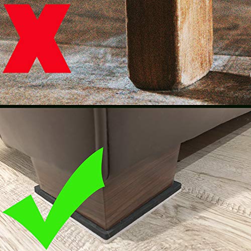 Liyic 20 Pack 3in.Square Felt Sliders for Hard Surfaces - Heavy Duty Furniture Moving Sliders - Image 5