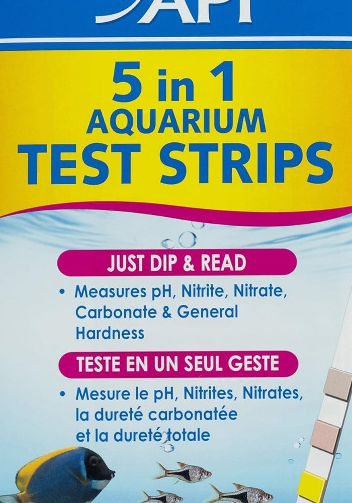 API 5in1 Test 4 Strips for Freshwater & Saltwater Aquarium - Image 1