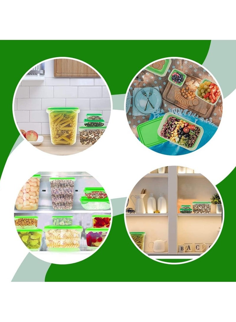 بلومنغ تايم حاويات طعام بلاستيكية متينة لتخزين الطعام مكونة من 17 قطعة، صندوق غداء للكبار خالي من مادة BPA، مناسب لغسالة الأطباق والفريزر والميكروويف - Image 3