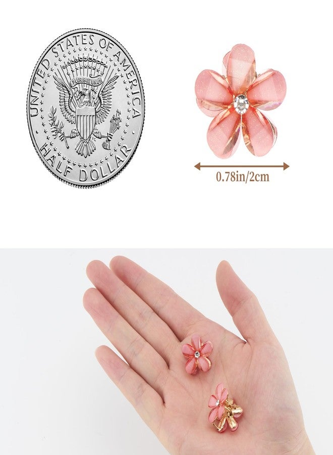 QIUTIMIY Small Flower Hair Clips for Women 16PCS Colourful Mini Crystal Flower Claw Clips for Thin/Thick Curly Hair Non Slip Bangs Pins(16PCS-Style 6) - Image 2