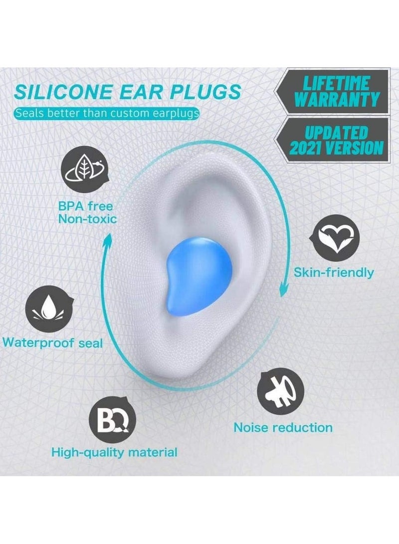general EarPlugs for Sleeping Swimming  4 Pair Reusable Silicone Moldable Noise Cancelling Earplugs for Shooting Snoring Concerts Airplanes Travel Work Studying - Image 2