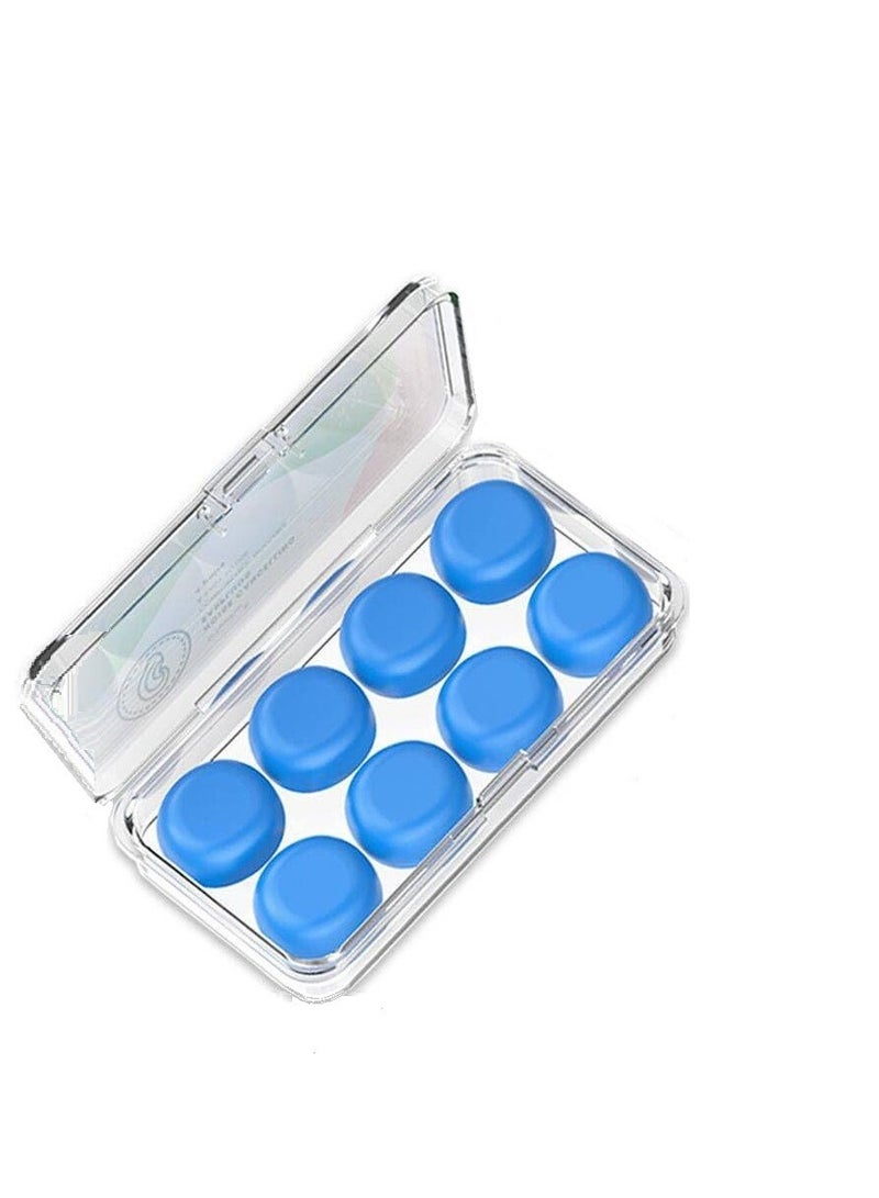 general EarPlugs for Sleeping Swimming  4 Pair Reusable Silicone Moldable Noise Cancelling Earplugs for Shooting Snoring Concerts Airplanes Travel Work Studying - Image 1