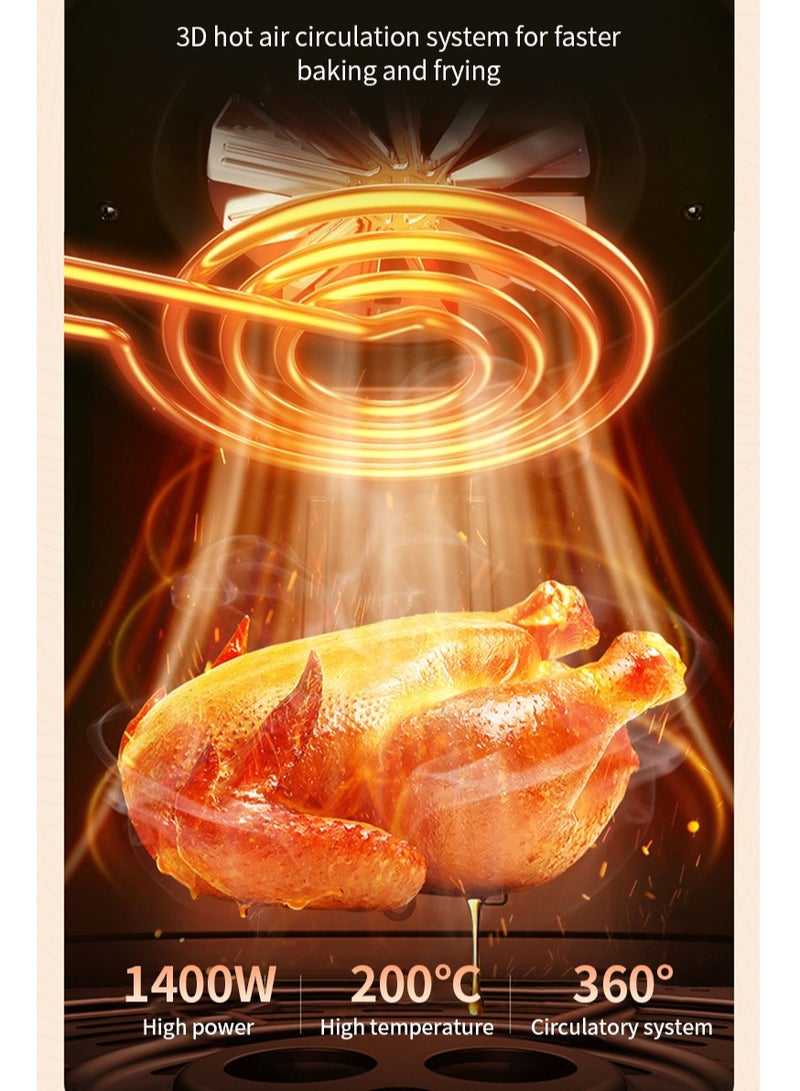 سوكاني مقلاة هوائية مع تحكم في درجة الحرارة قابل للتعديل وحماية من الحرارة الزائدة ومقبض بارد الملمس 4.5 لتر 1400 واط SK-10026 أسود - Image 5