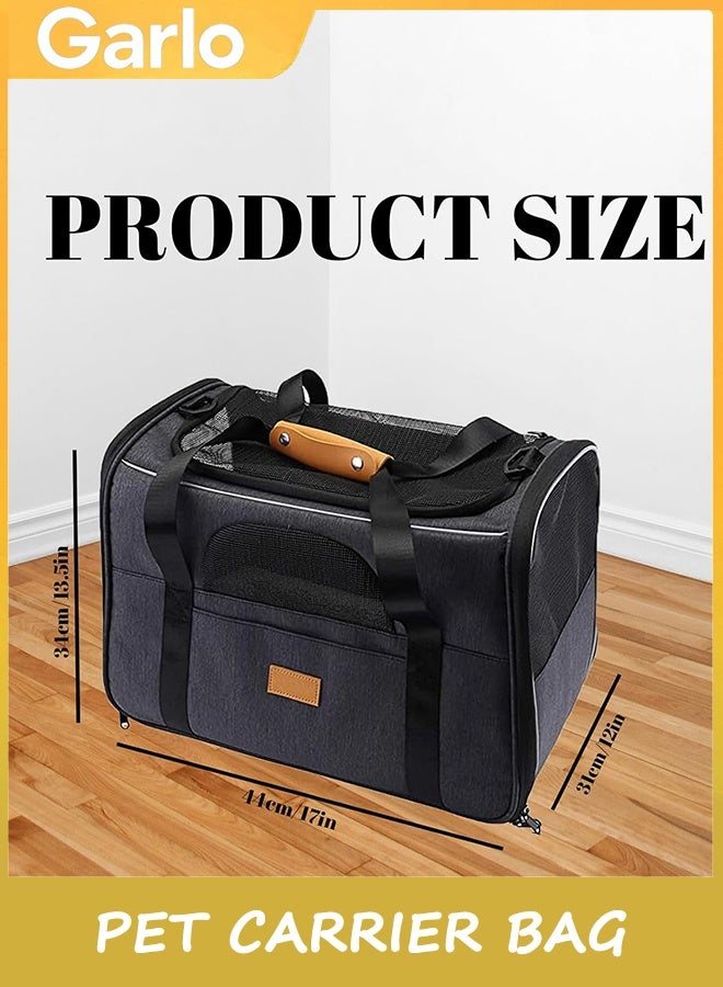Garlo Pet Carrier Bag, Portable Cat Carrier Bag Top Opening, Removable Mat and Breathable Mesh, Foldable Cat Carrier Transport Bag for Dogs and Cats, with Shoulder Strap - Image 4