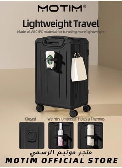 Travel Luggage Carry-On Luggage with USB and Type-C Charging Port & Cup Holder & Phone Holder & Side Hidden Hook & Spinner Wheels Multifunctional Carry On Suitcase Large Capacity Checked-in Luggage - pzsku/ZA7B7A2B93083DBA786F2Z/45/_/1736930945/b05a2760-d704-4df7-bb01-5f48d8b0aba8