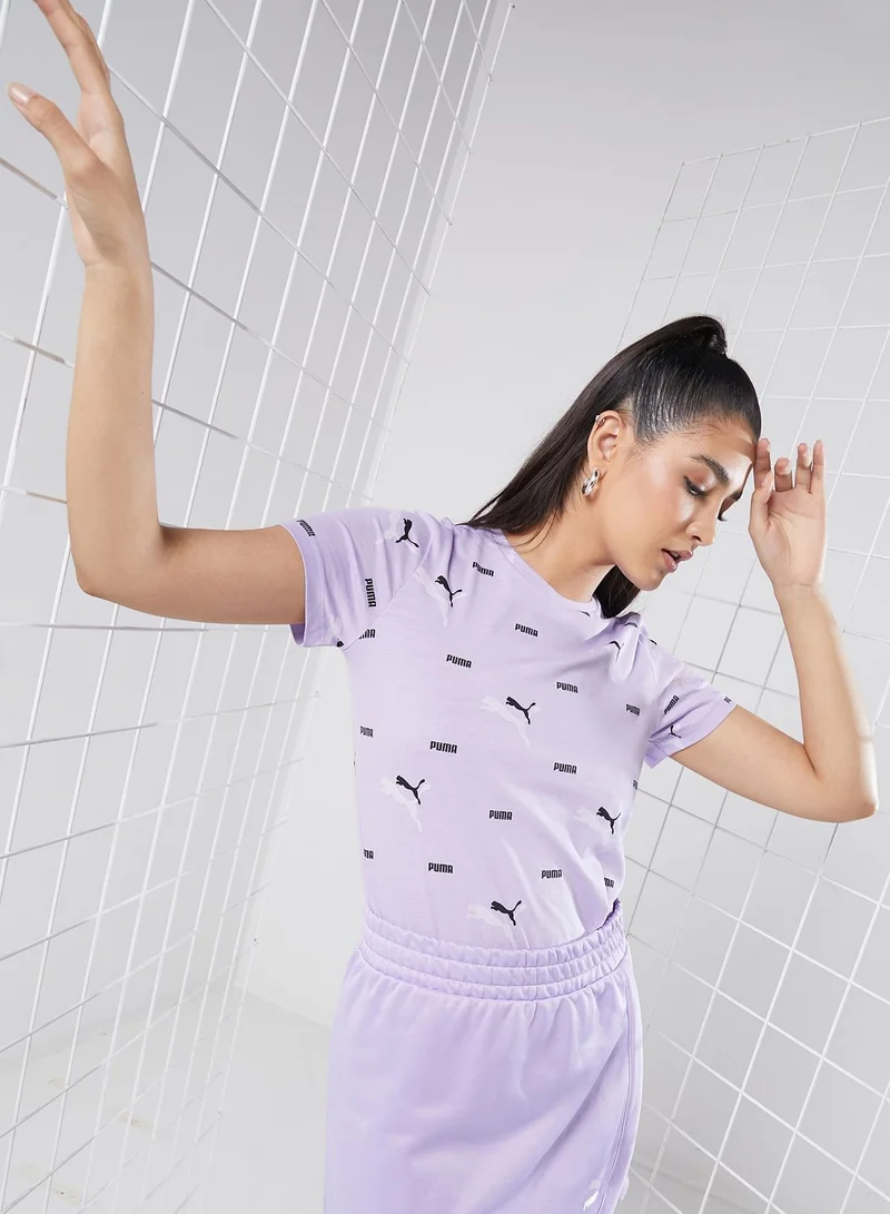 PUMA Essential Power Logo Aop T-Shirt