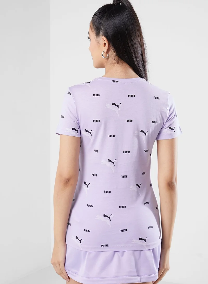 PUMA Essential Power Logo Aop T-Shirt