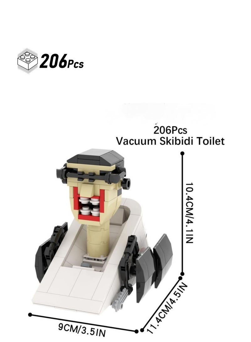 Skibidi Toilet Man Toy Building Blocks 206 Pcs Vacuum Skibidi Toilet Man Toy Ideas Toys Battle Horror Game Model Ideas Toys Gifts for Adult & Kids 