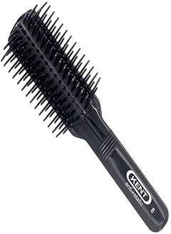 KENT As8 Anti Static Hair Brush Travel Brush Small Hair Brush For Smoothing, Straightening, And Curling Short Or Medium Hair. 7-Row Mini Hairbrush Anti Static For Hair Frizz Free Brush Made In England  - Image 1