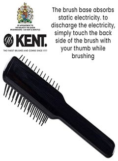 KENT As8 Anti Static Hair Brush Travel Brush Small Hair Brush For Smoothing, Straightening, And Curling Short Or Medium Hair. 7-Row Mini Hairbrush Anti Static For Hair Frizz Free Brush Made In England  - Image 4
