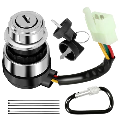 XIKOBY 5 Wire 5 Pin Ignition Key Switch Replacement for 110cc 125cc 150cc 200cc 250cc Taotao Massimo Coolster Sunl Mini Jeep Go Kart Cart UTV Chinese ATV Dune Buggy DF200GKV GKD200 BK200 ATK125 Part - Image 1