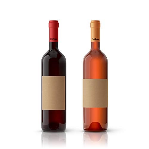 Dashleigh Large Wine Bottle Kraft Printable Labels, 4x5 inches, fits Classic Bordeaux, Burgundy, and Champagne Bottles (Brown Kraft, 40 Labels) - Image 2