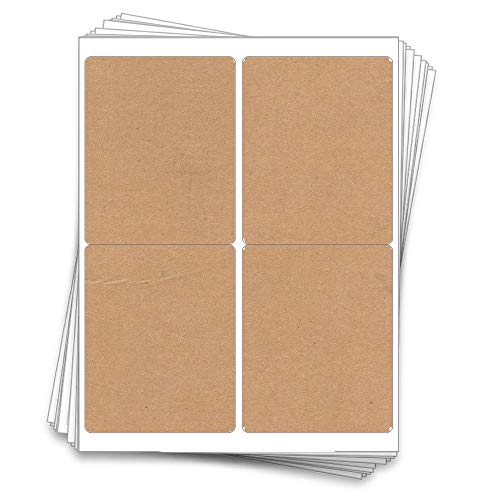 Dashleigh Large Wine Bottle Kraft Printable Labels, 4x5 inches, fits Classic Bordeaux, Burgundy, and Champagne Bottles (Brown Kraft, 40 Labels) - Image 5