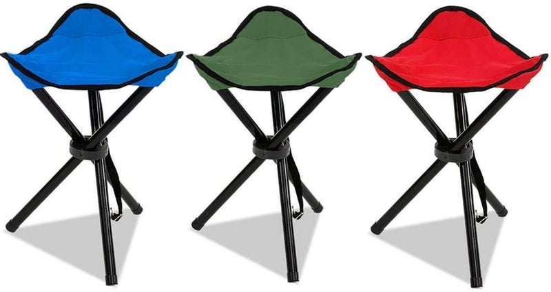 Kazenzo Portable Small 3 Leg Stool Folding Chair Beach Chair Fishing Stool for Outdoor Camping - Image 1