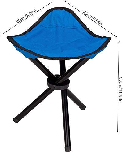 Kazenzo Portable Small 3 Leg Stool Folding Chair Beach Chair Fishing Stool for Outdoor Camping - Image 2