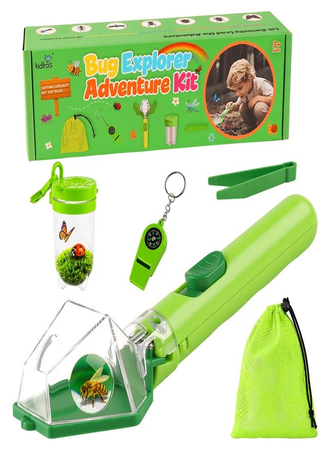 Kiditos Bug Catcher Kit for Kids, Outdoor Explorer STEM Toy with One-Click Insect Catcher, Observation Container, Tweezers & Compass Whistle, Nature Adventure Gift for Boys Girls Ages 3-8 - Image 1