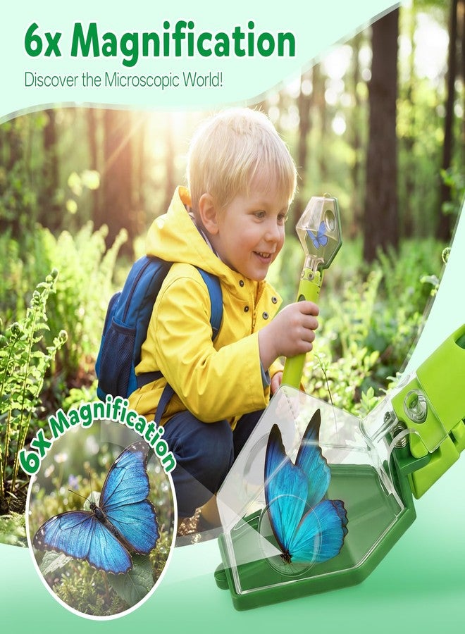 Kiditos Bug Catcher Kit for Kids, Outdoor Explorer STEM Toy with One-Click Insect Catcher, Observation Container, Tweezers & Compass Whistle, Nature Adventure Gift for Boys Girls Ages 3-8 - Image 3