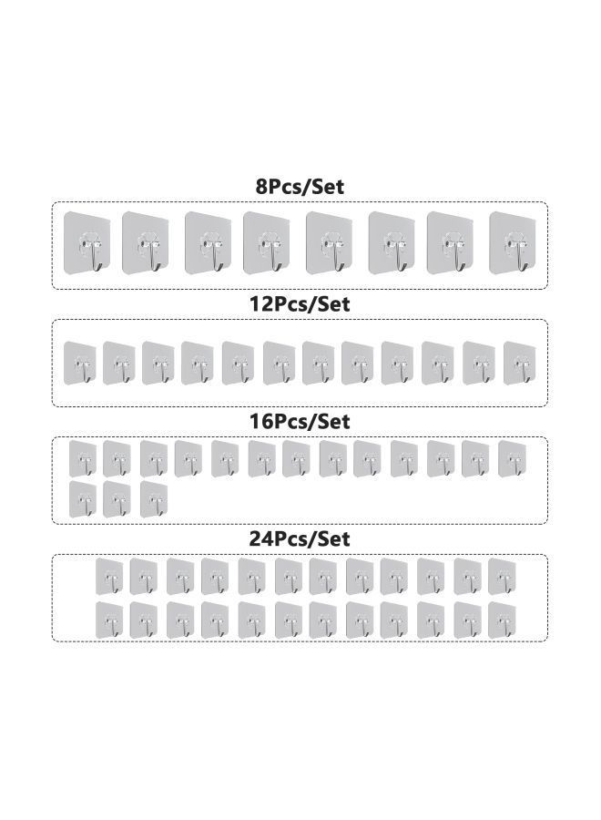 نيبمينينت طقم خطافات لاصقة مكون من 12 قطعة شفاف 11.8x6.7x7.3Ø³Ù†ØªÙŠÙ…ØªØ±  - Image 5