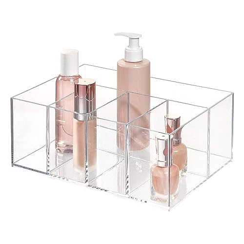 InterDesign iDesign 5-Section Divided Vanity Organizer for Cosmetic Storage - Clear - Image 1