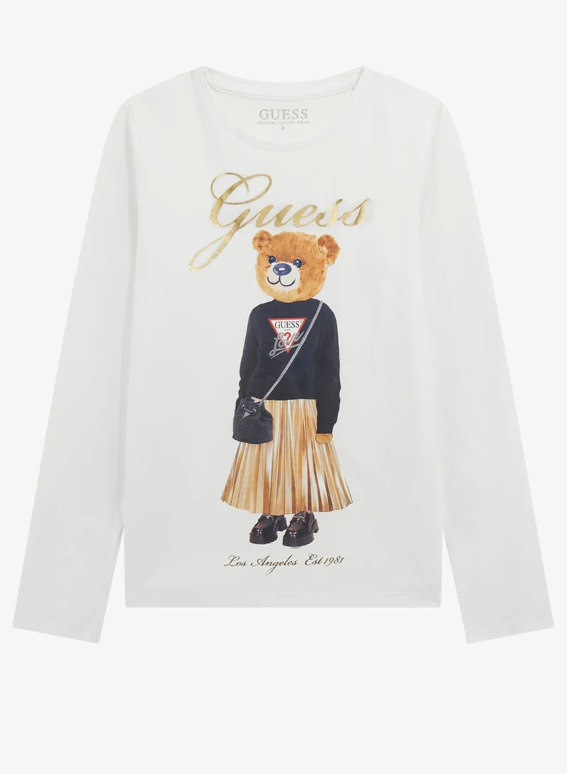 GUESS Kids Slogan Crew neck T-Shirt