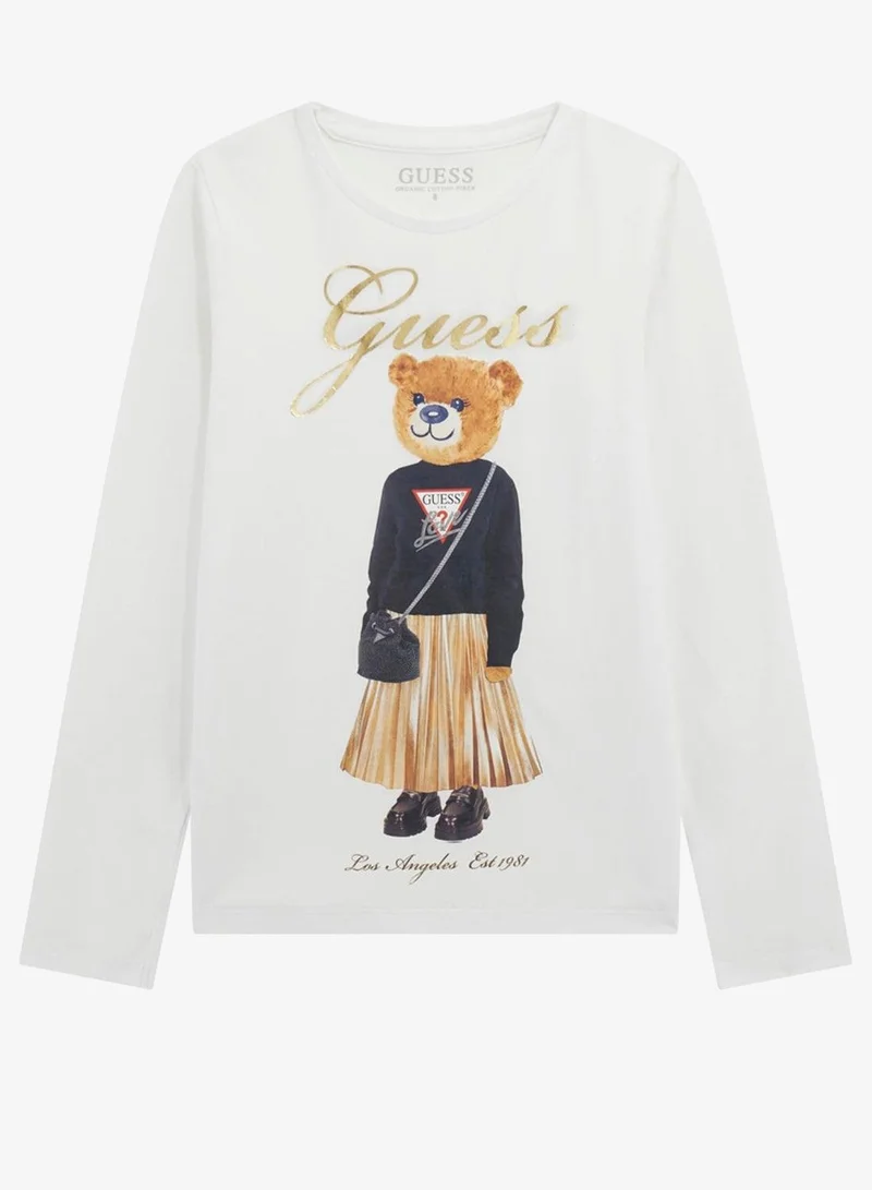 GUESS Kids Slogan Crew neck T-Shirt