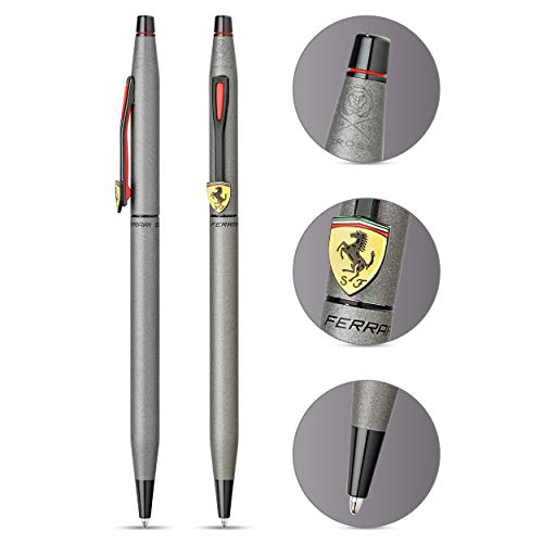 Cross Scuderia Ferrari Classic Century Ballpoint Pen Includes Premium Gift Box Titanium Grey Satin Lacquer - Image 3
