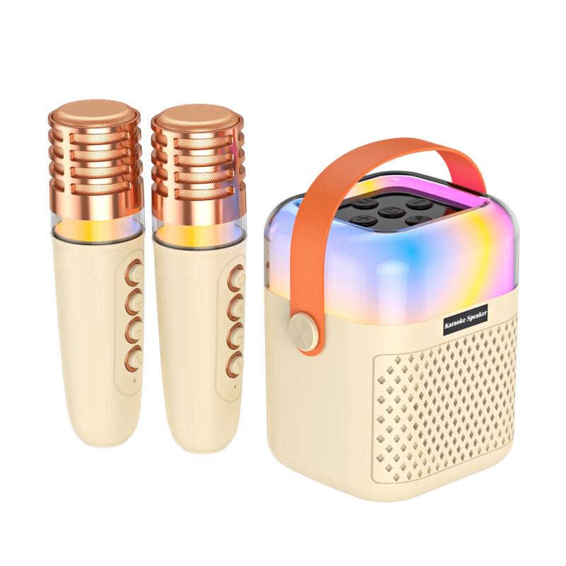 Karaoke Machine with 2 Wireless Microphones BT Microphone and Speaker KTV Set with RGB Light Effects 3D Surround Sound Rechargeable Handheld Mic Portable Karaoke System for Home Party Outdoor - Image 1