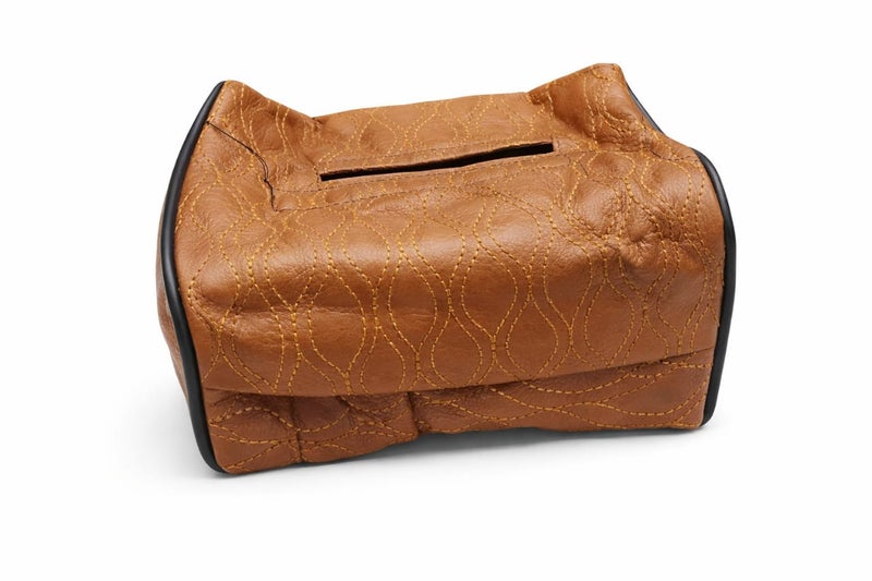 - حافظة مناديل سيارة  (جلد جملي) - Image 1