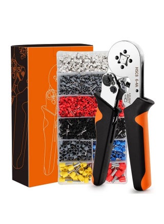 Wire Crimping Tool Kit with Wire Stripping Pliers, Ferrule Crimping Tool Kit, Self-Adjusting Square Wire Crimper Plier for AWG 23-7 with 1200PCS Assortment Ferrule Wire Copper Crimp Connector - pzsku/ZA7B81913A3319F9C97C0Z/45/_/1740982839/488e9736-9b51-4a64-8a1b-9dc60df16191