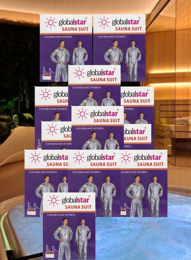 Global Star 12 Pieces Sauna Suit XXXL For Men And Women - Image 1