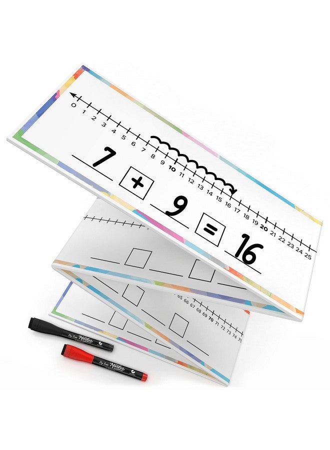 Scribbledo 0-100 Dry Erase Number Line Board For Students Double Sided 4 Feet With A Red & Black Dry Erase Marker Featuring 0-100 Number Line On One Side And Blank Line On The Reverse - Image 1