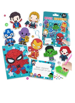 Excefore Diamond Painting Stickers Kits for Kids, Gem Art Kits, 5D Big Gem Diamond Painting, Diamond art for kids with dots, Superhero Gift for boy and girls Age 4-12  - Image 1