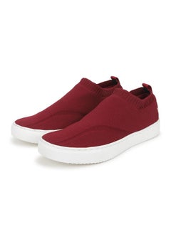 YOHO FreeStep Spacious and Casual Slip on Shoes | Comfortable for Long Hours of Walking | Outperforms Memory Foam | Arch Support Insole | Maroon - UK 8