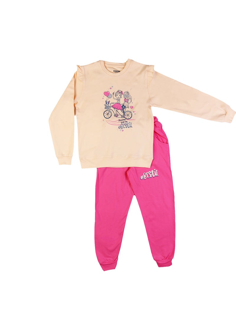 زيركون بيجامة بناتي خريفي - Image 1