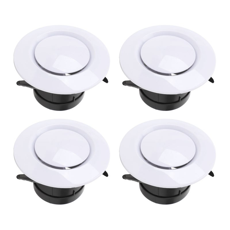 Round Air Vent: 4-Inch ABS Adjustable Soffit Vent Cover - Efficient Air Circulation Rv Vent Cover for Rv, Camper, Home Bathroom, Closet & Trailer - Image 3