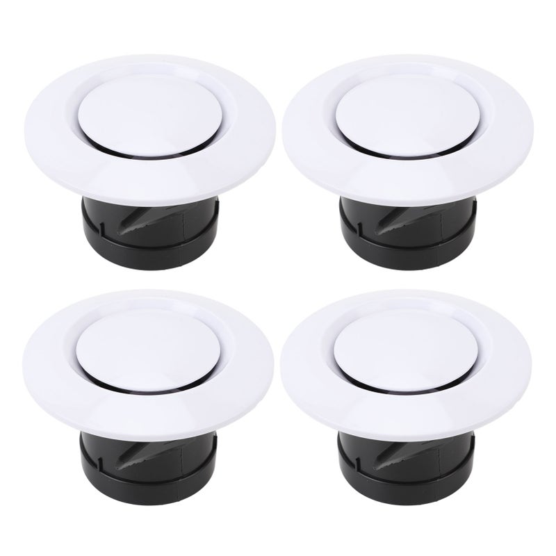 Round Air Vent: 4-Inch ABS Adjustable Soffit Vent Cover - Efficient Air Circulation Rv Vent Cover for Rv, Camper, Home Bathroom, Closet & Trailer - Image 1