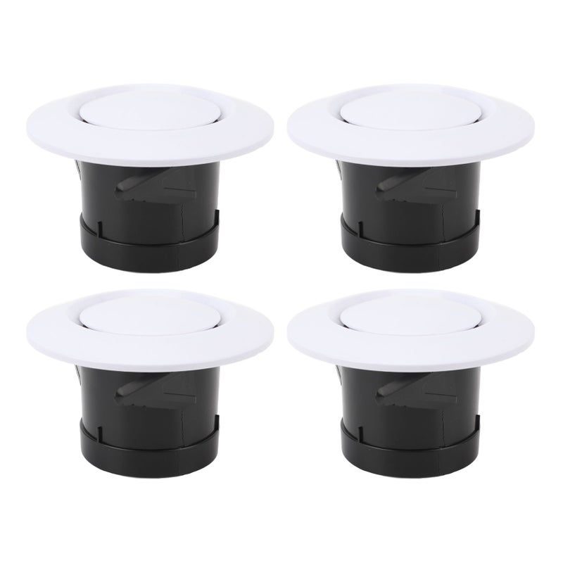 Round Air Vent: 4-Inch ABS Adjustable Soffit Vent Cover - Efficient Air Circulation Rv Vent Cover for Rv, Camper, Home Bathroom, Closet & Trailer - Image 2