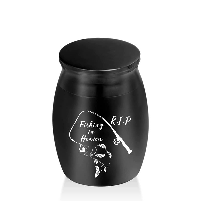 Cremation Urns for Ashes Fishing in Heaven Small Urns for Human Ashes Keepsake Decorative Urns Sharing Funeral Urn for Ashes Fishing in Heaven