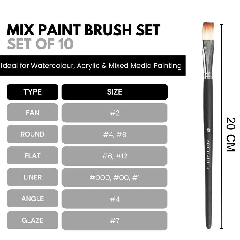ArtRight Professional Painting Kit 44 Pcs Paint Set for Painting Paint Brushes Set of 101 Feet Wooden Painting Easel A4 Watercolor Papers Painting Palette Artists Color Set of 12 - Image 3