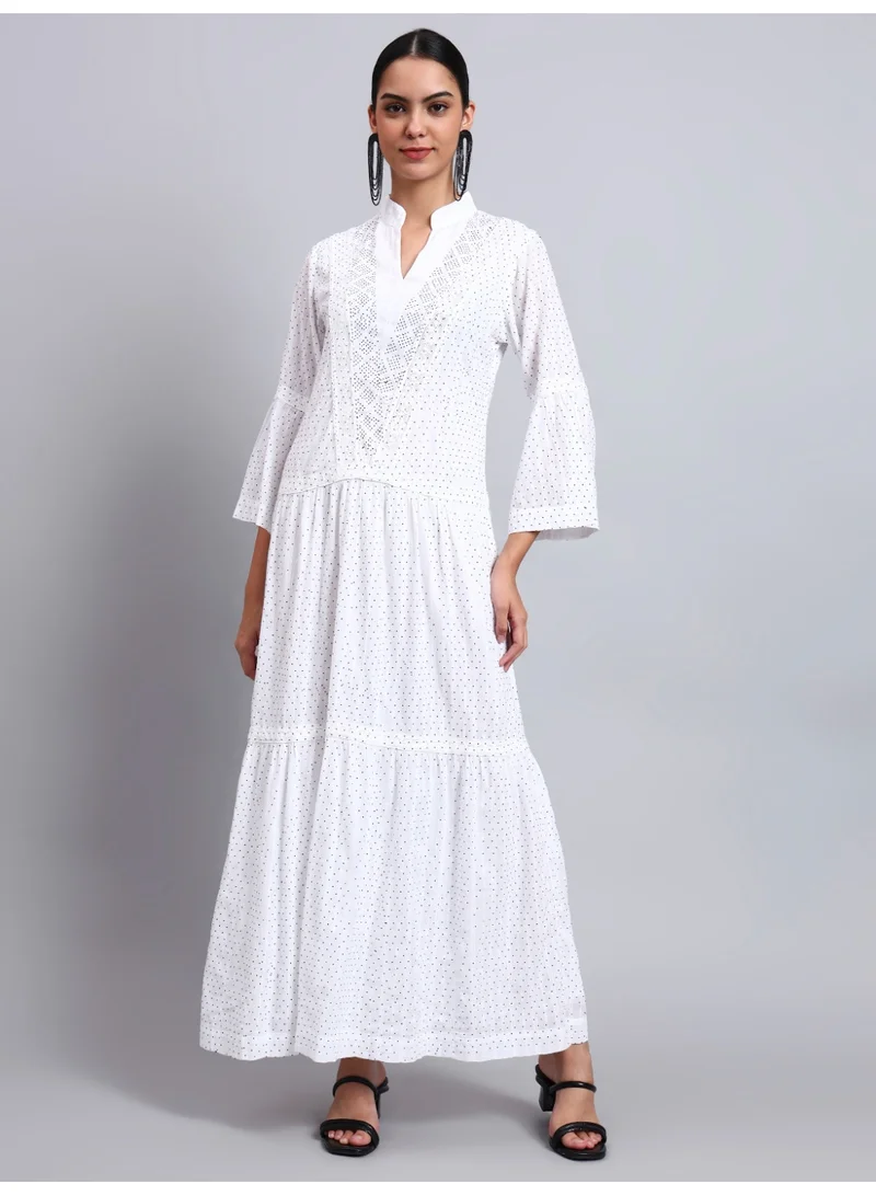 Alaya Women's Cotton Jalabiya with Mirror Work-AL4051