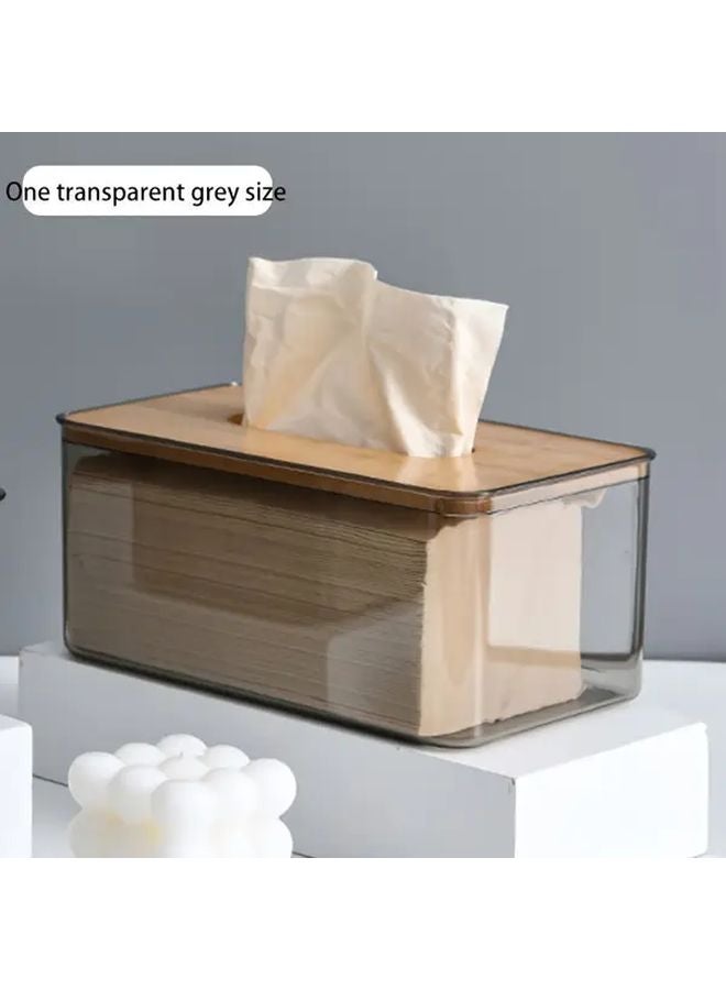 Large Modern Transparent Tissue Box Holder Cover Base For Bathroom Toilet Paper Storage - Image 1
